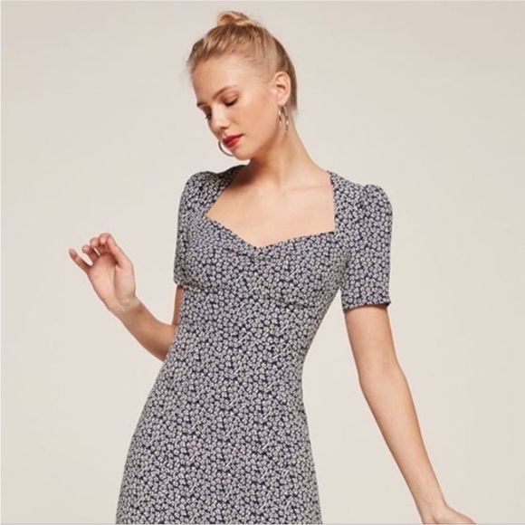 Reformation blue floral midi dress NWT - Picture 5 of 10